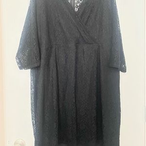 Lane Bryant plus size 28 black lace dress